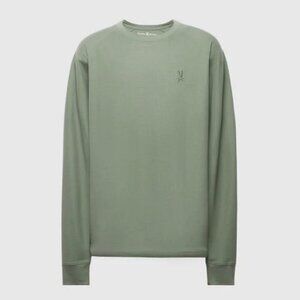 Psycho Bunny Men's Long Sleeve Classic Taylor Pique Tee Shirt 5-M Sea Spray NWT